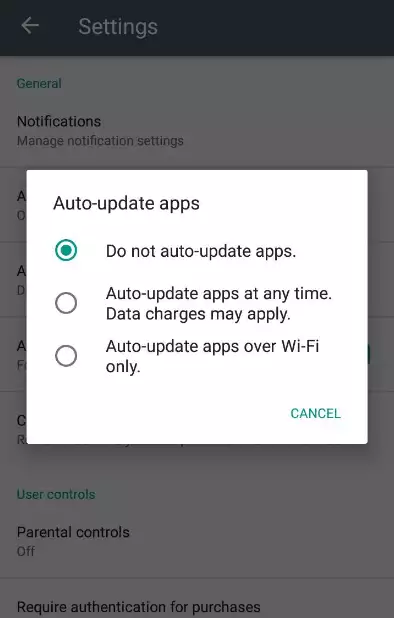 Mematikan Auto-update apps Pada Google Play Store