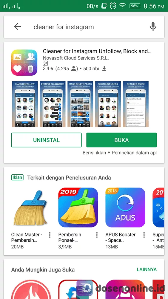 Download Aplikasi Cleaner for Instagram