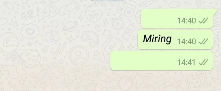 Cara Membuat Tulisan Miring (Italic) di WhatsApp