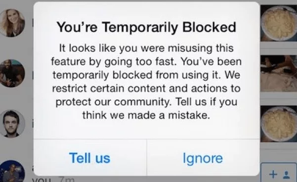 Akun Instagram Diblokir