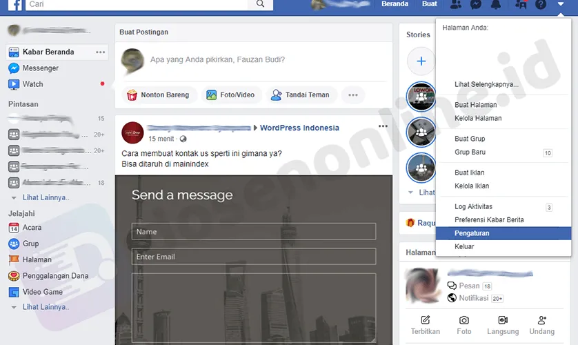 2. Masuk menu pengaturan Masuk Menu Pengaturan
