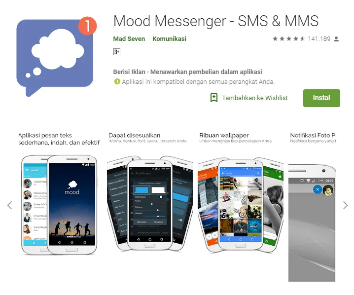 Aplikasi Tema SMS Mood Messenger