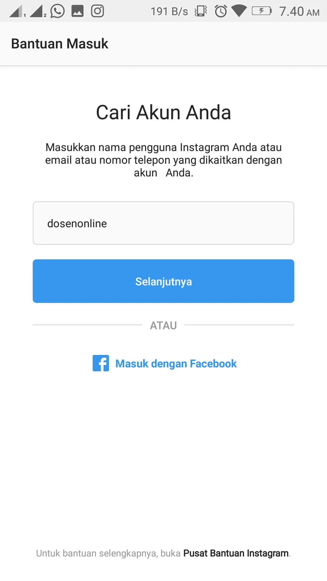 Login menggunakan nama pengguna atau username Login menggunakan nama pengguna atau username