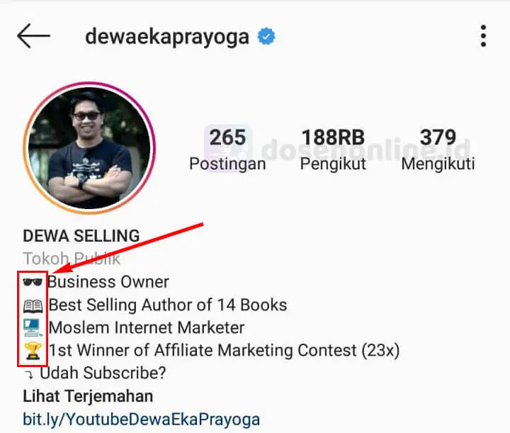 Menggunakan Emoji