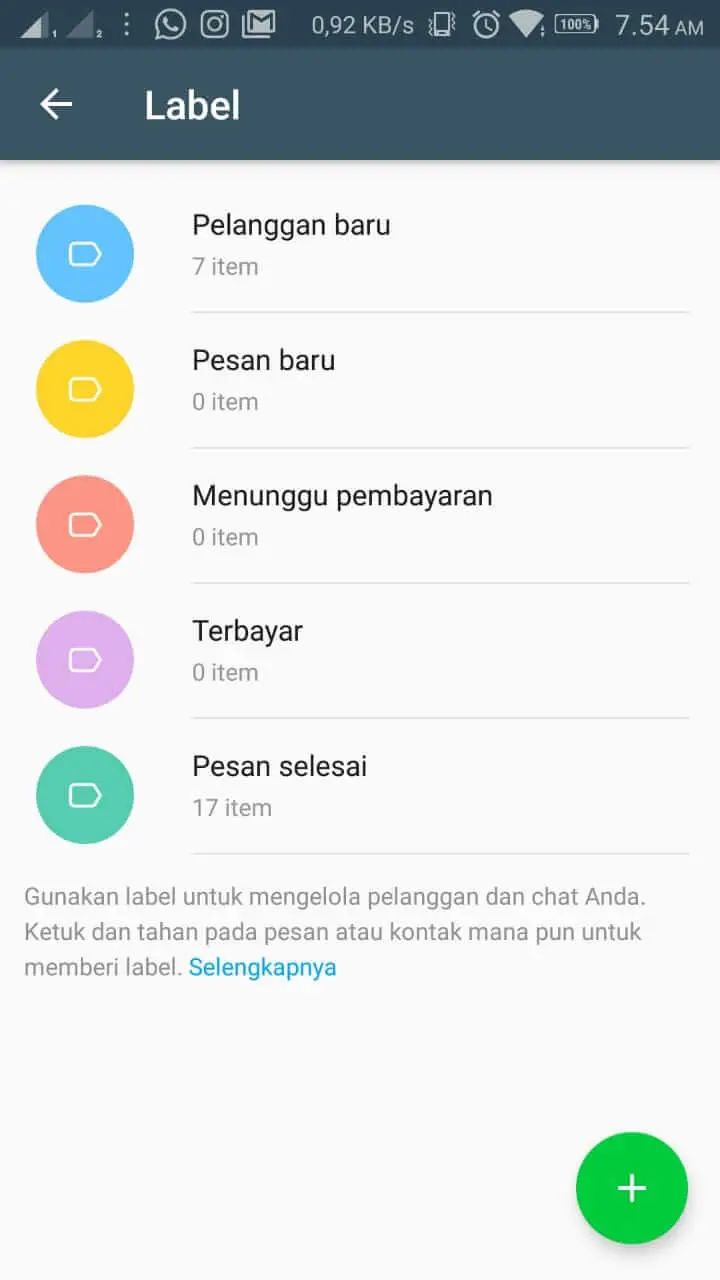 Pemberian Label Pada WhatsApp Bisnis