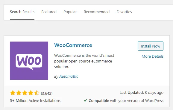 Plugin WooCommerce Install Plugin WooCommerce