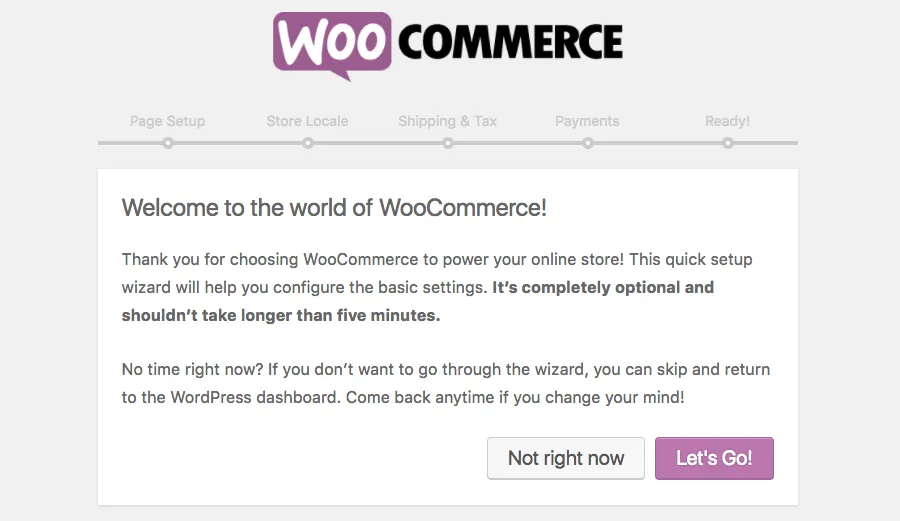 Setting WooCommerce Wizard Setting WooCommerce Wizard