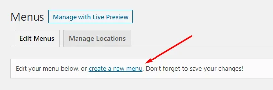 Buat Menu Wordpress