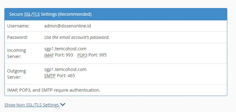 Data SMTP Cpanel Data SMTP Cpanel