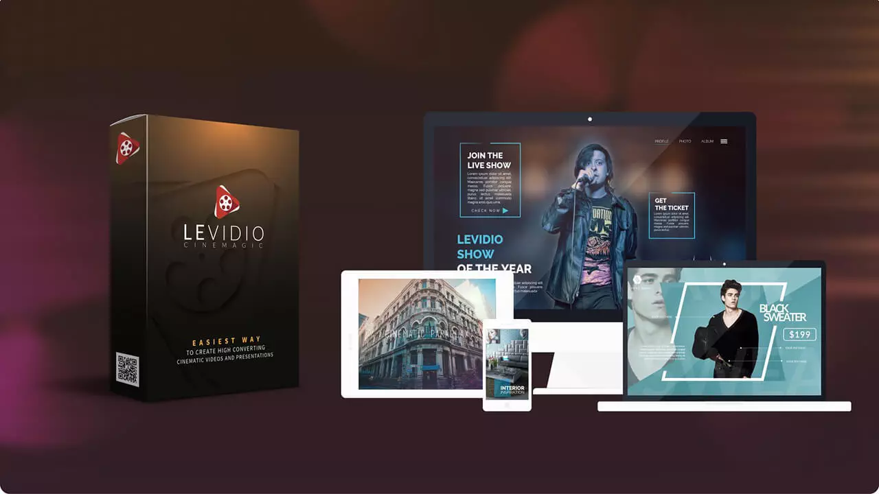 Levidio Cinemagic - 100+ Template Video dan Grafis Cinematic
