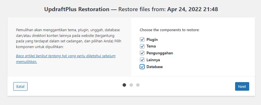 2 Cara Backup WordPress Otomatis Dengan UpdraftPlus Gratis